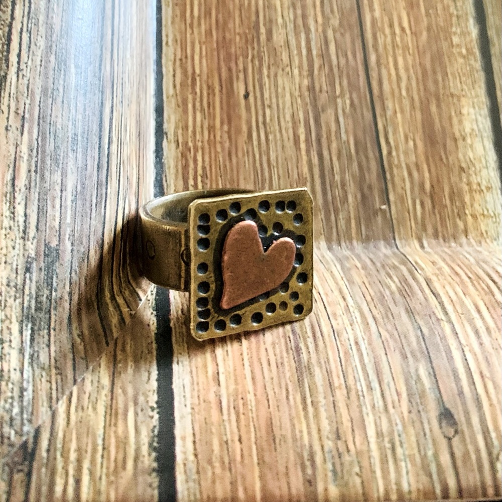 Heart stamp ring